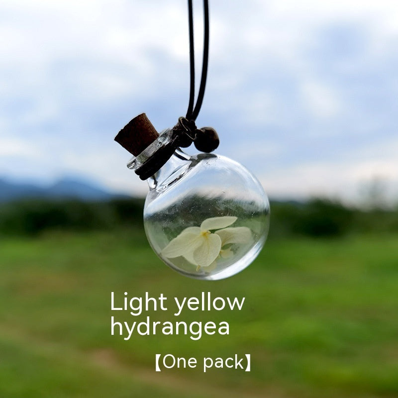 Pendant Car Preserved Flower Perfume Bottle