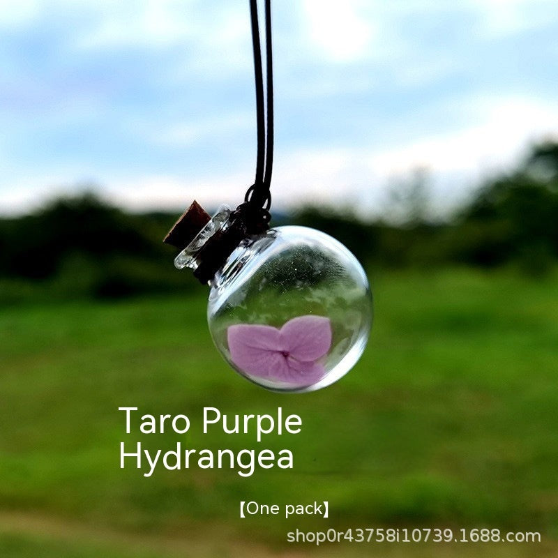 Pendant Car Preserved Flower Perfume Bottle