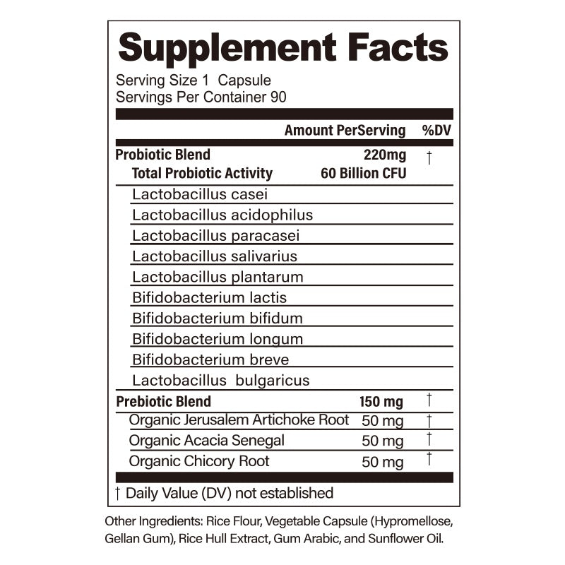 BSYS 60 Billion CFU Probiotic Capsules