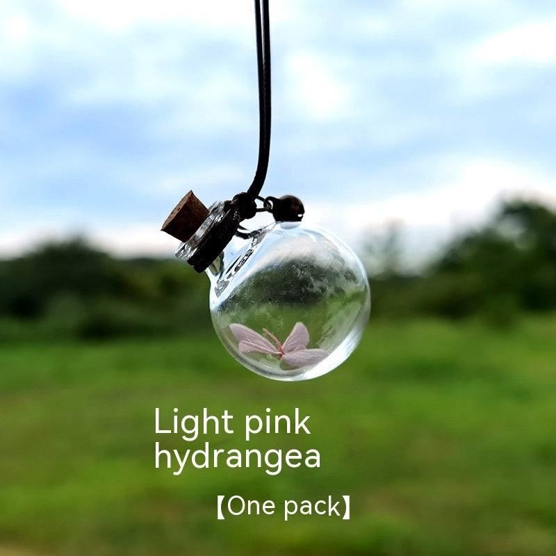 Pendant Car Preserved Flower Perfume Bottle