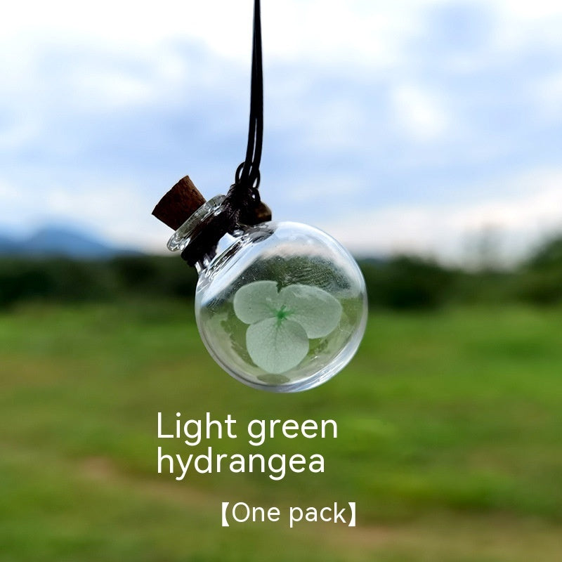 Pendant Car Preserved Flower Perfume Bottle