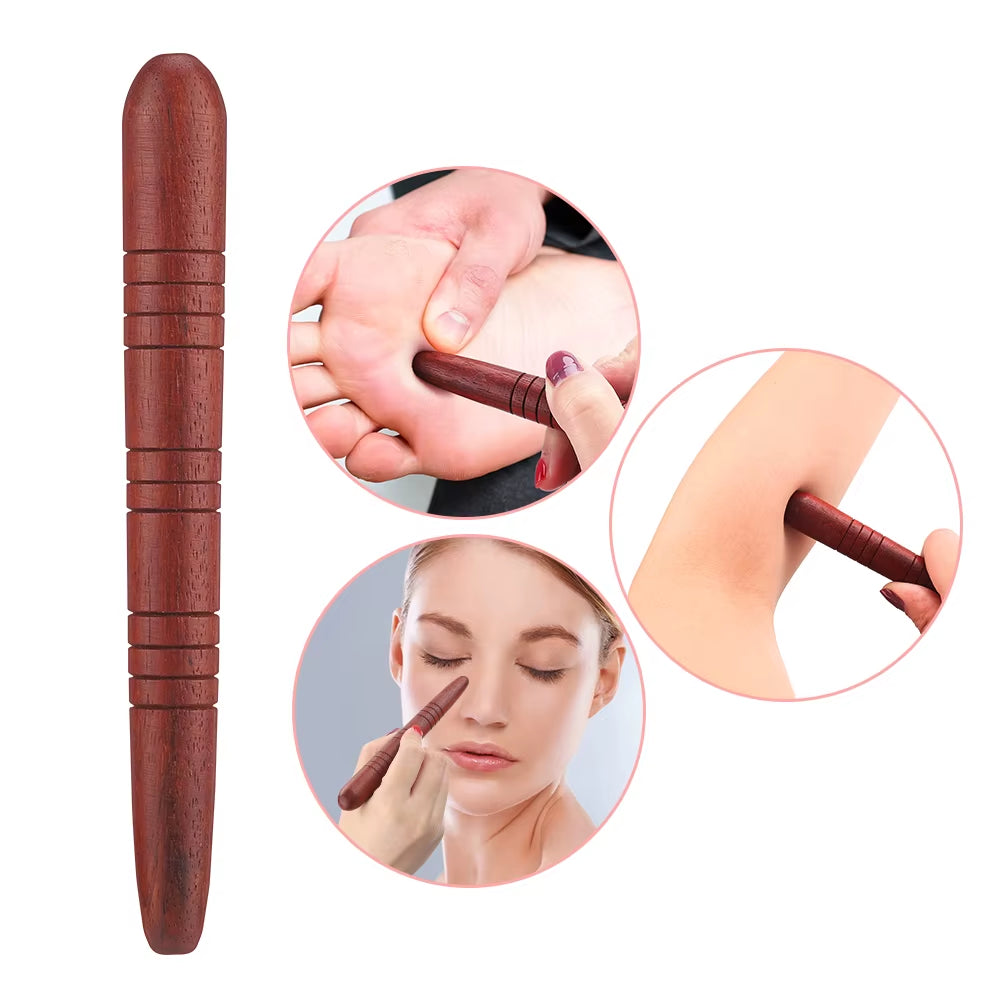 Wooden Foot Spa Physiotherapy Reflexology Thai Foot Massage Health Chart Free Massage Stick Tool