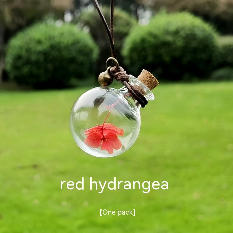 Pendant Car Preserved Flower Perfume Bottle