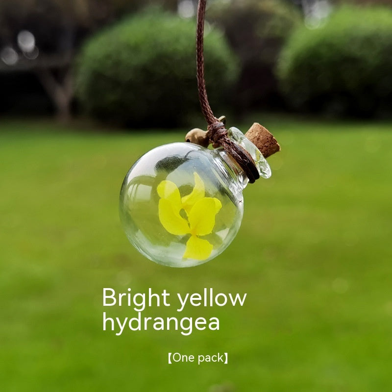 Pendant Car Preserved Flower Perfume Bottle