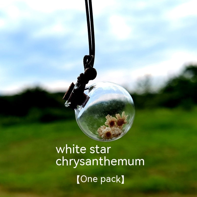 Pendant Car Preserved Flower Perfume Bottle