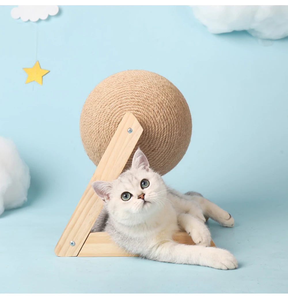 ClawHaven Wooden Cat Scratching Post