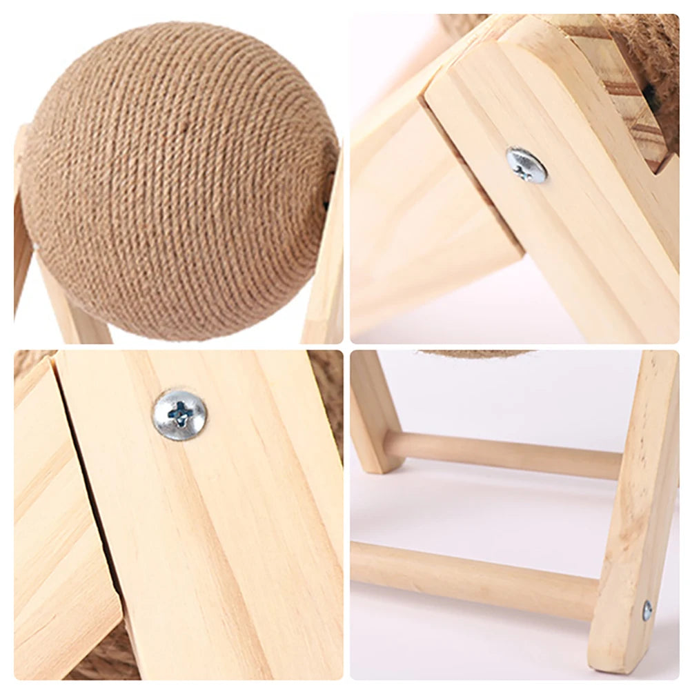 ClawHaven Wooden Cat Scratching Post