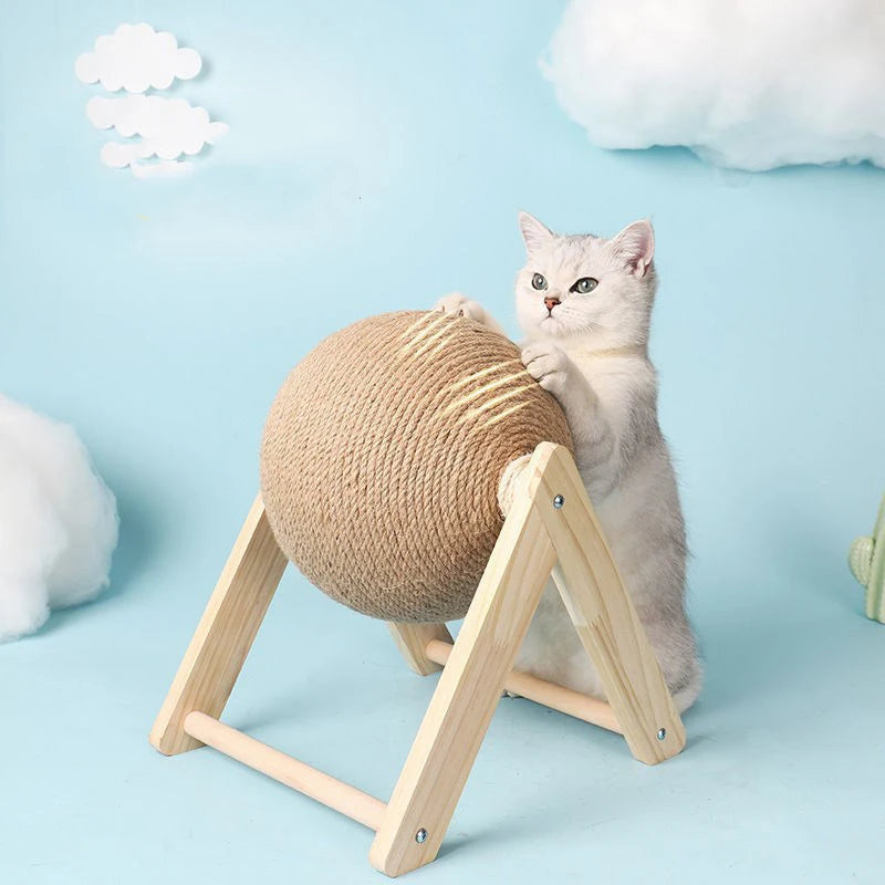 ClawHaven Wooden Cat Scratching Post