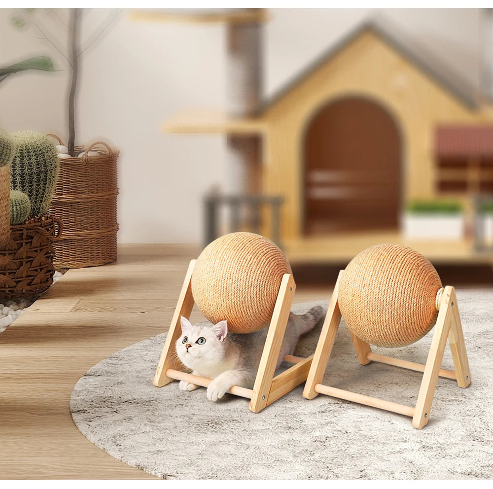 ClawHaven Wooden Cat Scratching Post