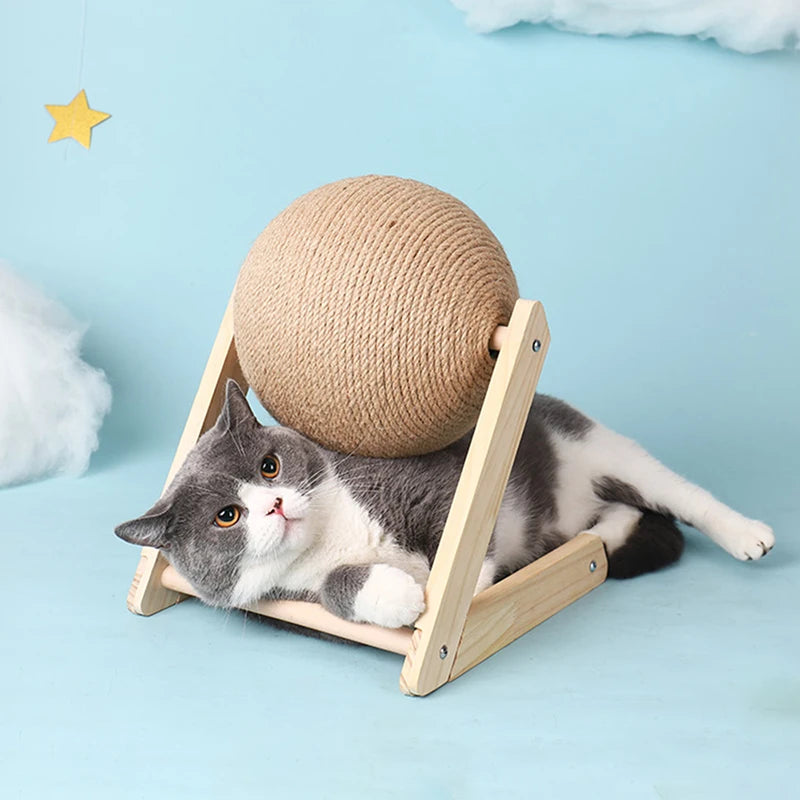 ClawHaven Wooden Cat Scratching Post