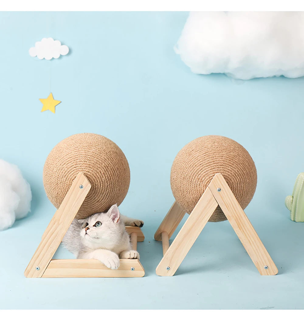 ClawHaven Wooden Cat Scratching Post
