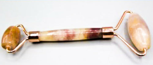 LuxeGlow Face Roller – Copper & Crystal Massager