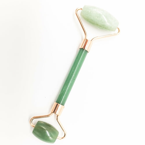 LuxeGlow Face Roller – Copper & Crystal Massager