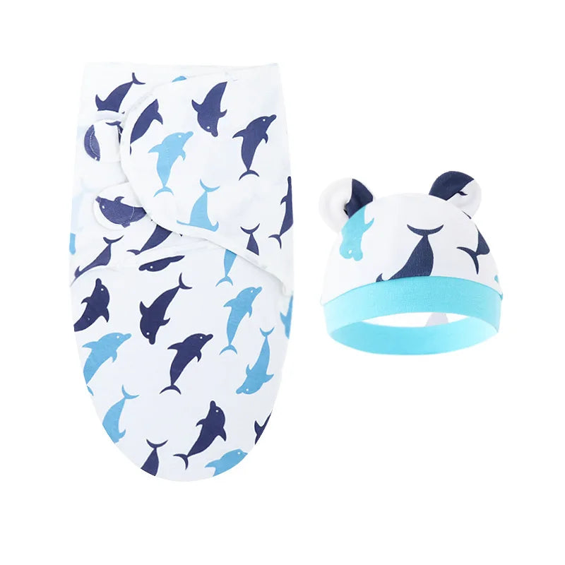 Baby Swaddle & Hat Set