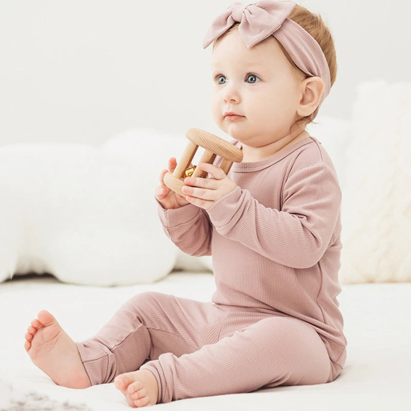 Striped Bamboo Fiber Toddler Pajamas Set