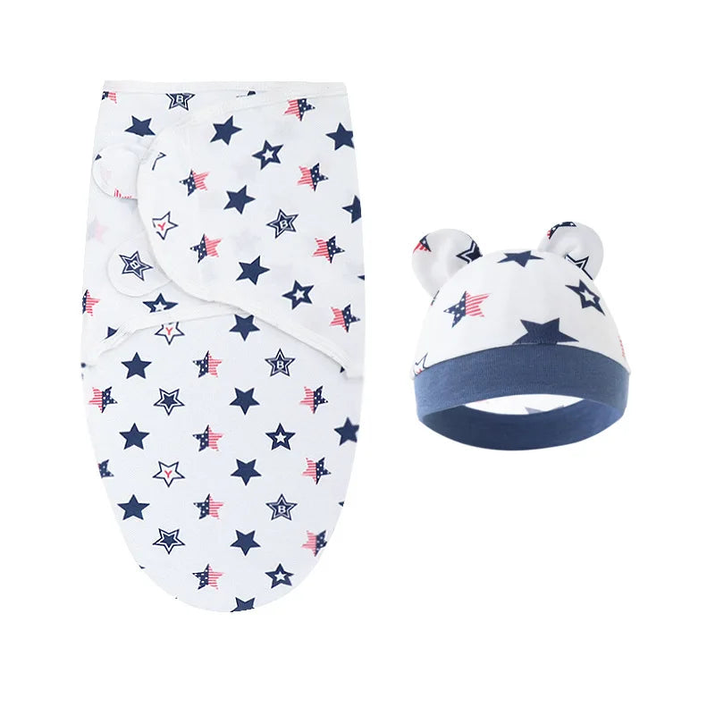 Baby Swaddle & Hat Set