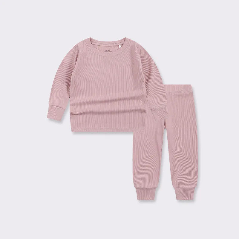 Striped Bamboo Fiber Toddler Pajamas Set