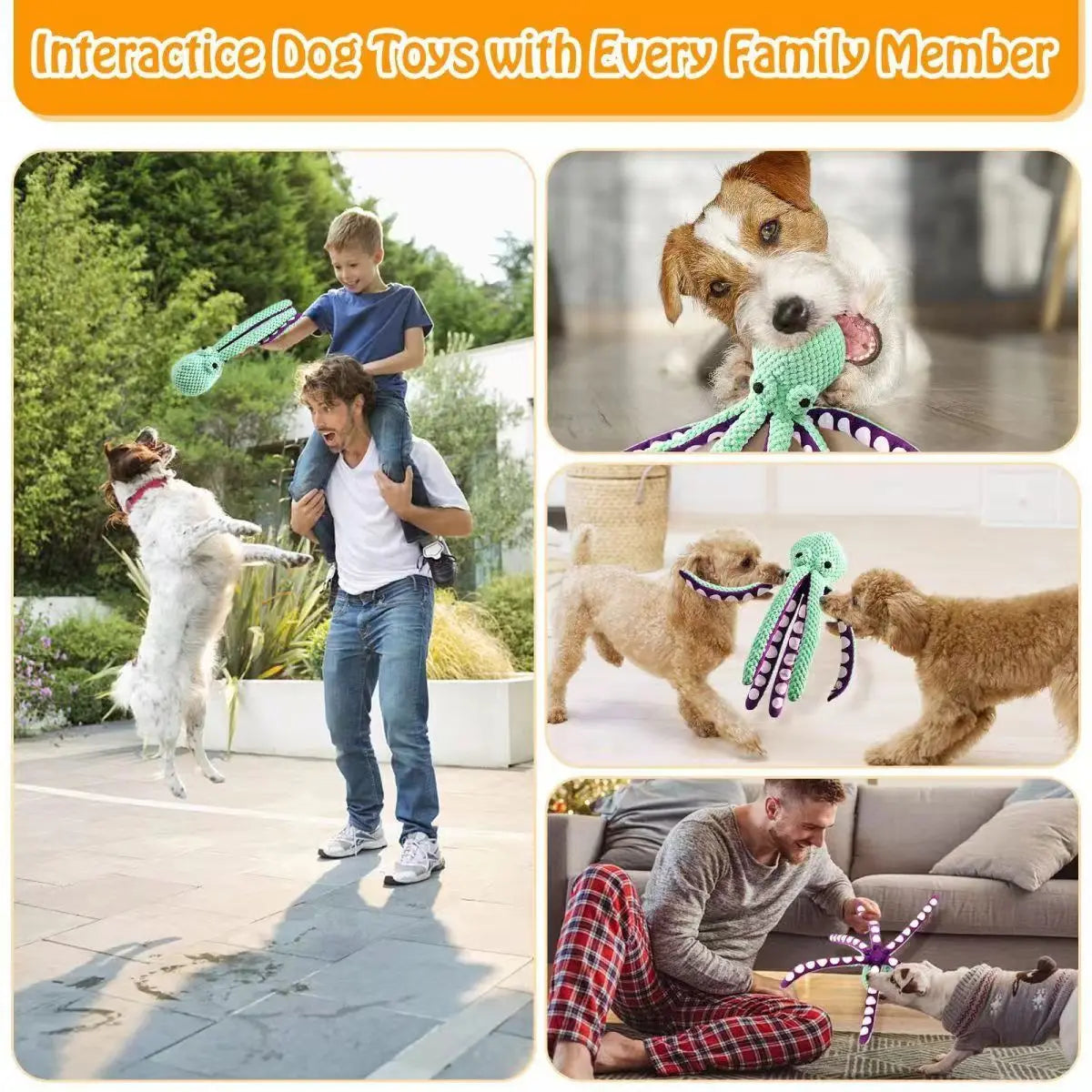 Qzee Plush Squeaky Dog Toy