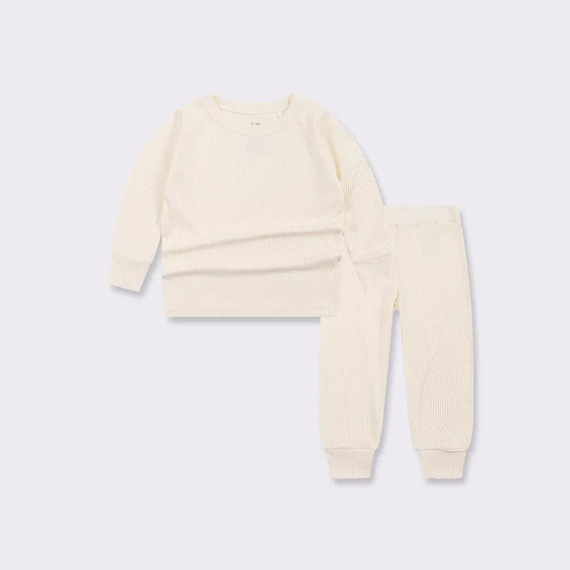 Striped Bamboo Fiber Toddler Pajamas Set