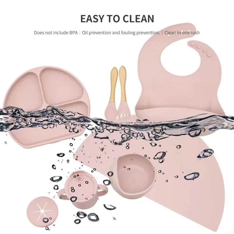 6-Piece Silicone Baby Feeding Set