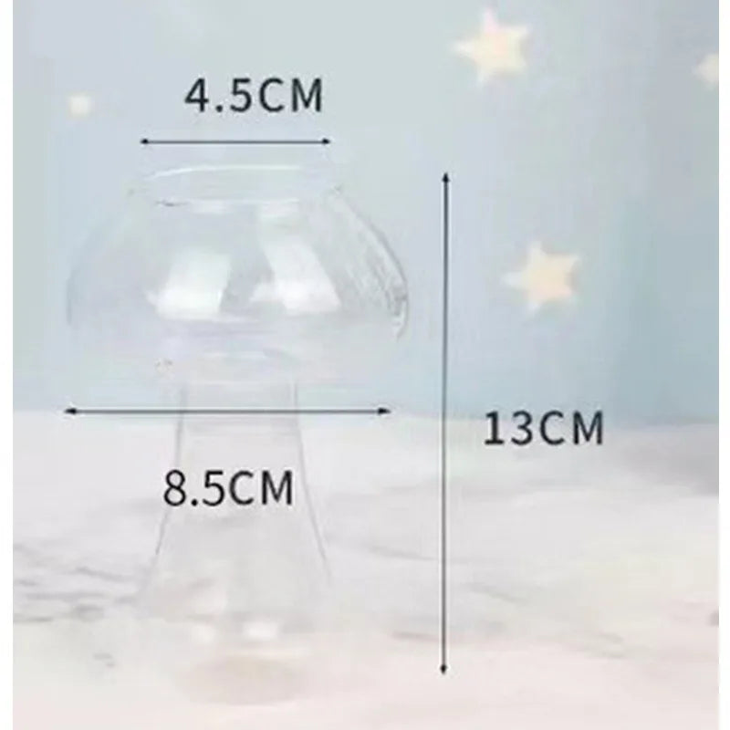 Mushroom-Shaped Glass Carafe