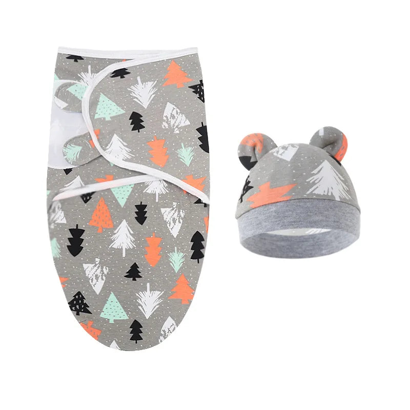 Baby Swaddle & Hat Set