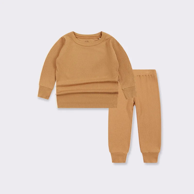 Striped Bamboo Fiber Toddler Pajamas Set