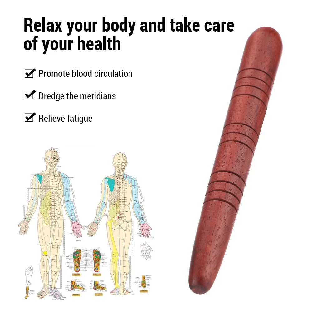 Wooden Foot Spa Physiotherapy Reflexology Thai Foot Massage Health Chart Free Massage Stick Tool