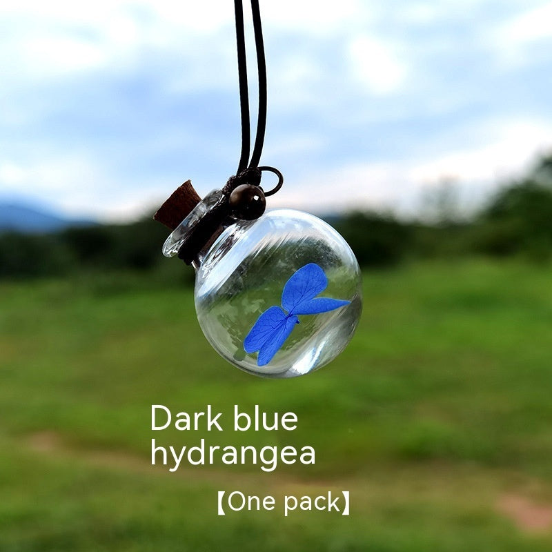 Pendant Car Preserved Flower Perfume Bottle
