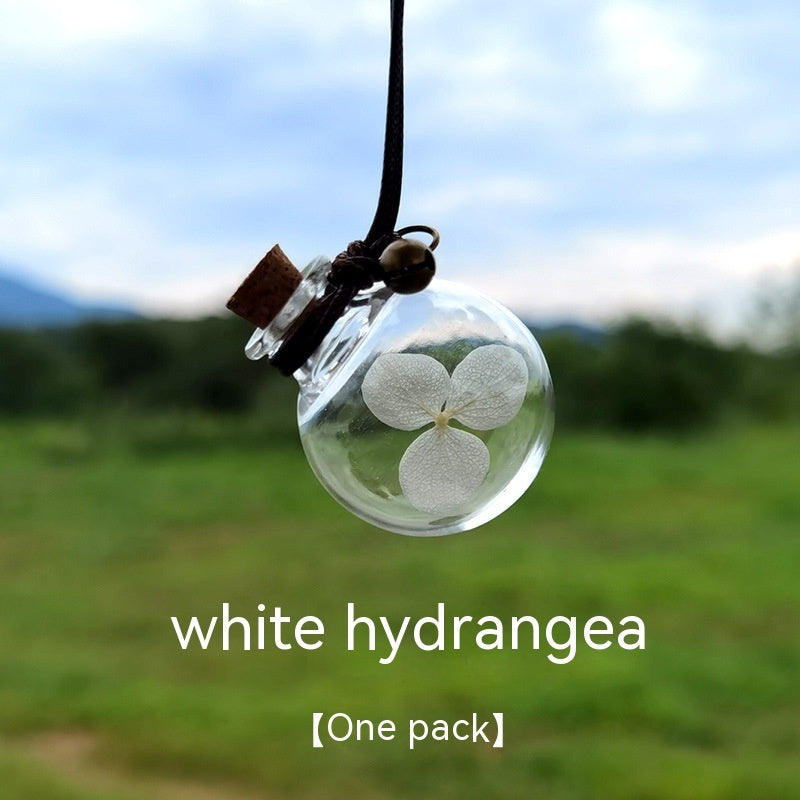 Pendant Car Preserved Flower Perfume Bottle