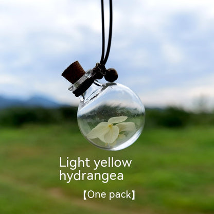 Pendant Car Preserved Flower Perfume Bottle