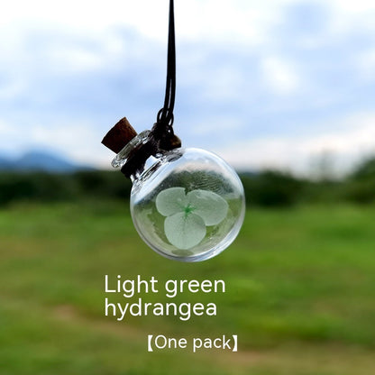 Pendant Car Preserved Flower Perfume Bottle