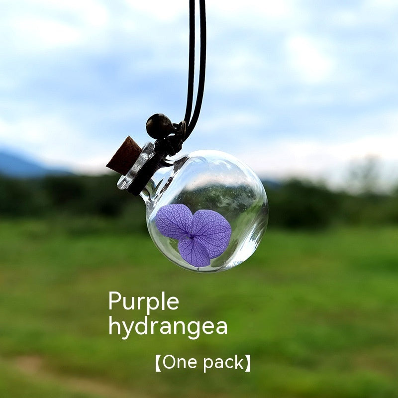 Pendant Car Preserved Flower Perfume Bottle