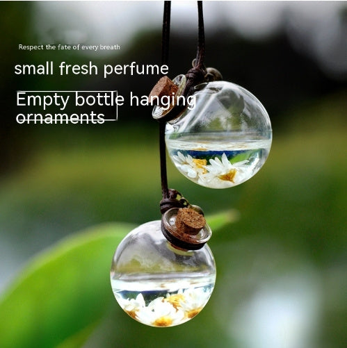 Pendant Car Preserved Flower Perfume Bottle