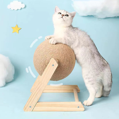 ClawHaven Wooden Cat Scratching Post