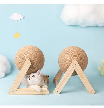 ClawHaven Wooden Cat Scratching Post