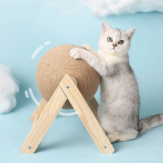 ClawHaven Wooden Cat Scratching Post