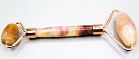 LuxeGlow Face Roller – Copper & Crystal Massager