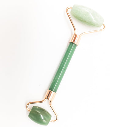 LuxeGlow Face Roller – Copper & Crystal Massager