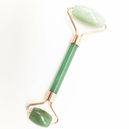 LuxeGlow Face Roller – Copper & Crystal Massager
