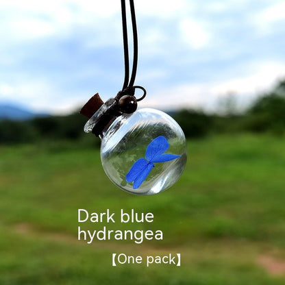 Pendant Car Preserved Flower Perfume Bottle